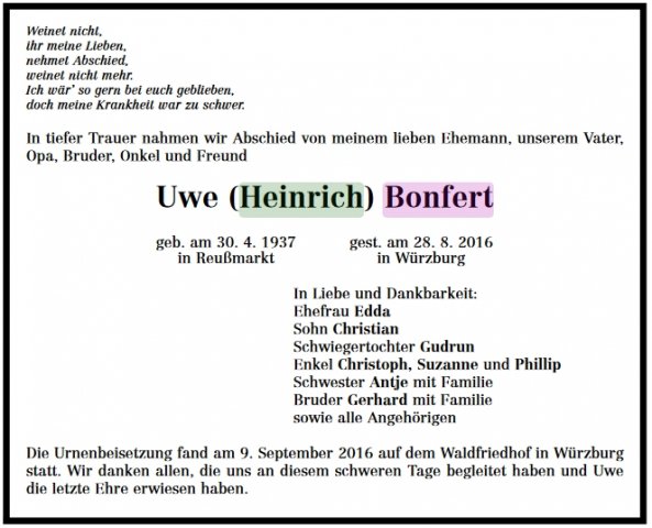 Bonfert Uwe 1937-2016 Todesanzeige